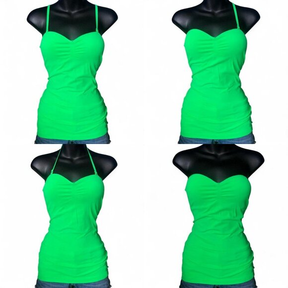 Candy Couture Neon Green Cami - Picture 2 of 6